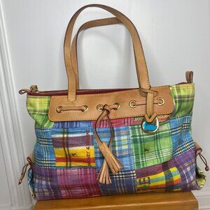 Dooney & Bourke Madras Plaid Picnic Ants Y2k Bag